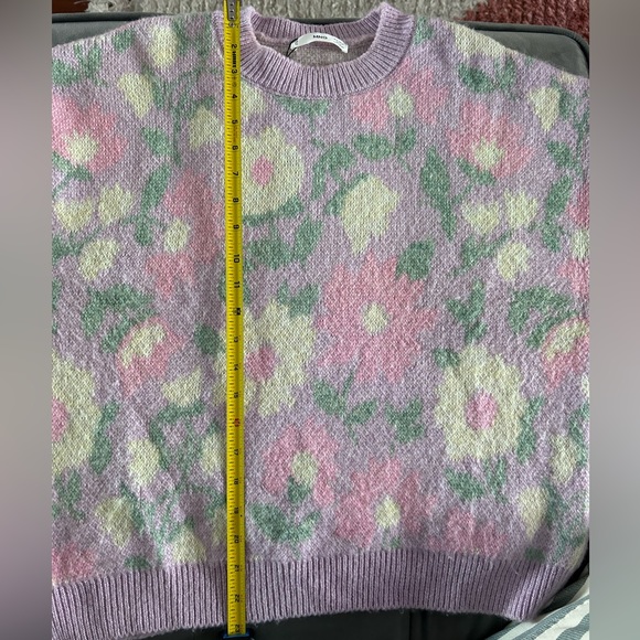 Mango Floral Knit Pastel Sweater NWT Sz M - Picture 12 of 12